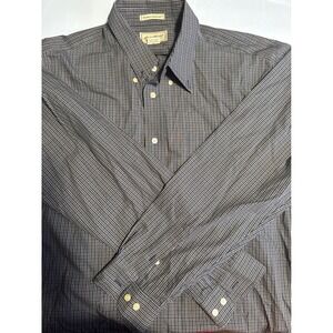 Eddie Bauer Mens XL Button Down Shirt Long Sleeve Plaid Wrinkle Resistant